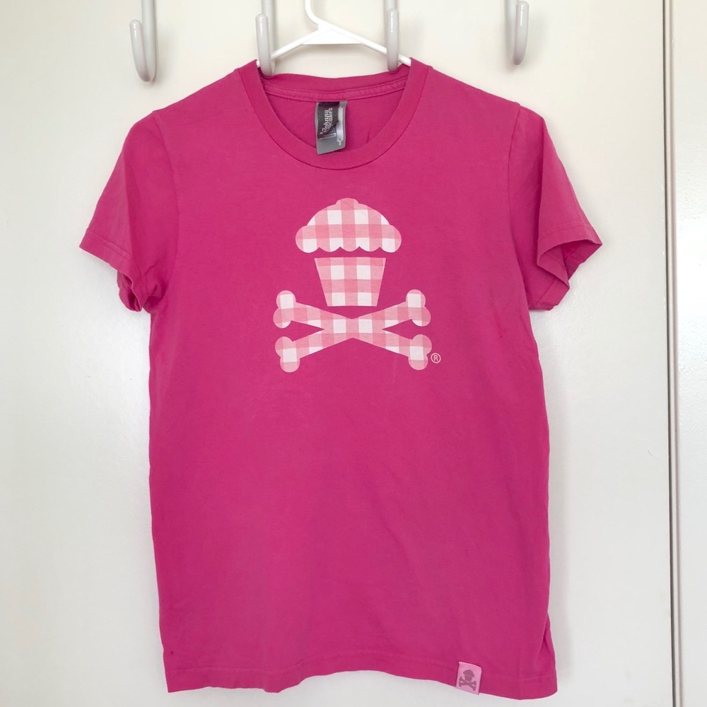 Johnny Cupcakes Gingham Crossbones Logo